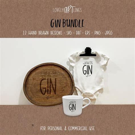 Gin Svg Bundle Plotterdatei Gin F R Cricut Ginspr Che Vector Etsy