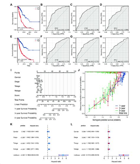 Evaluation Of The Prognosis Model And Nomogram Plot Notes A KM