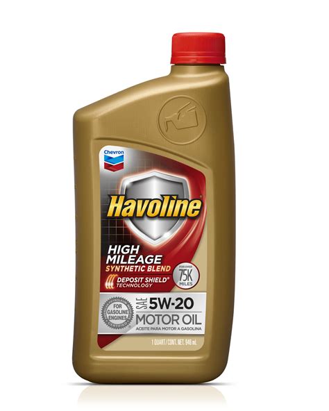 Havoline High Mileage Synthetic Blend Motor Oil W Qt Walmart