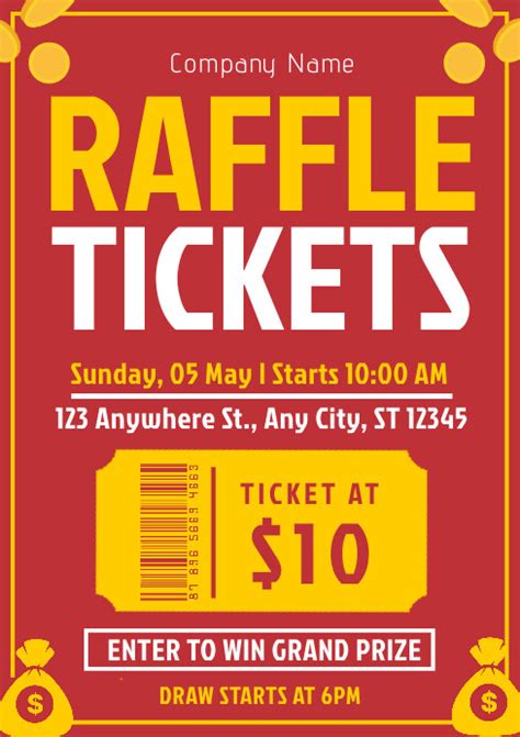 Plantilla De Raffle Tickets Postermywall