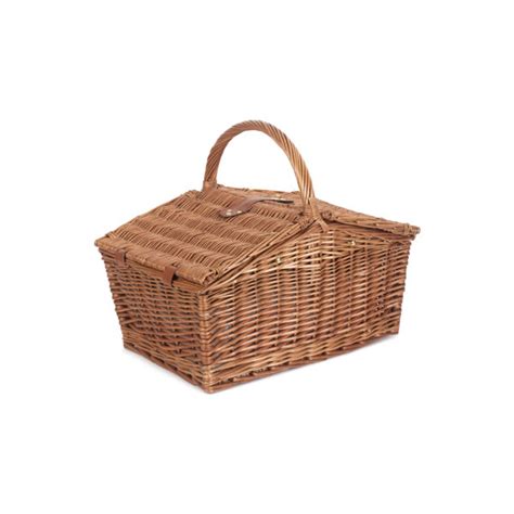 Union Rustic Person Wicker Double Lidded Tweed Effect Fitted Picnic