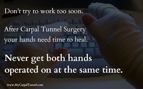 Recovery Times After Carpal Tunnel Surgery