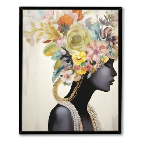 C04 GENYS Sylvie Natural Woman Framed Canvas Wall Art By Nikki Chu