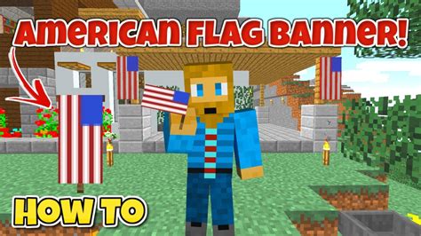 How To Make An American Flag Banner In Minecraft EASY USA Flag