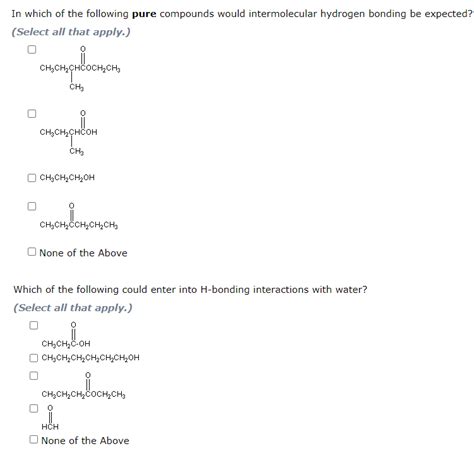 Solved In Which Of The Following Pure Compounds Would