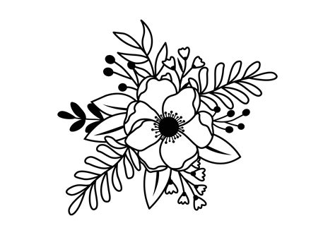 Flower Border Svg Bouquet Svg Flowers Svg Floral Svg 555424 Cut