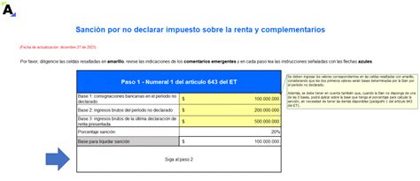 Liquidadores De Sanción Por No Declarar Actualícese