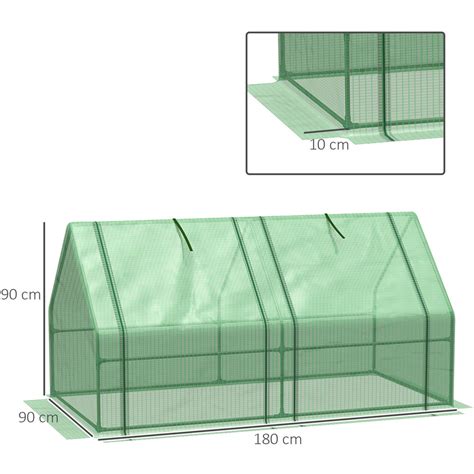 Outsunny Green Steel X Ft Mini Greenhouse Wilko