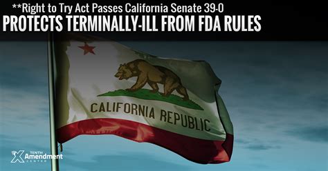 California Senate Passes Bill To Nullify In Practice Some Fda