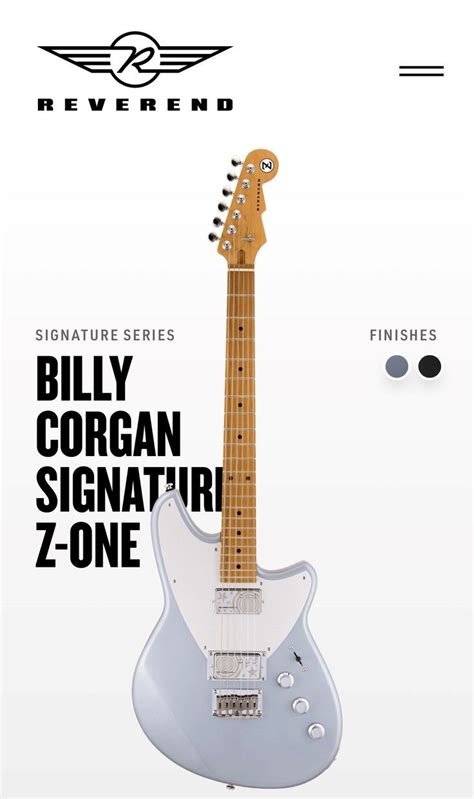 Reverend Billy Corgan Z-One Signature Guitar in 2022 | Billy corgan ...