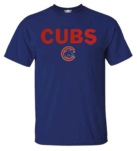 Fanatics Mens Mlb Chicago Cubs Main Crew Short Sleeve Crew Neck T