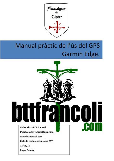 PDF Manual pràctic de lús del Garmin Edge 1 Menú Entrenamiento