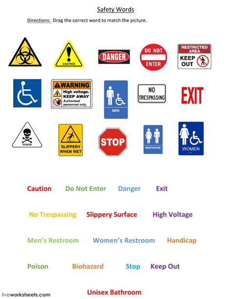 Safety Signs Worksheets — db-excel.com