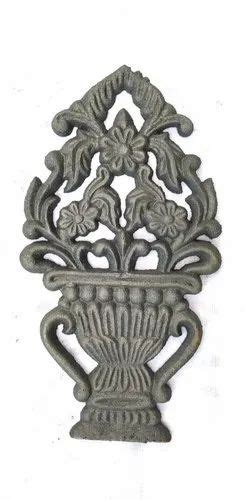 Grey Flower Pot Cast Iron Railing Ornament For Residential Size 3