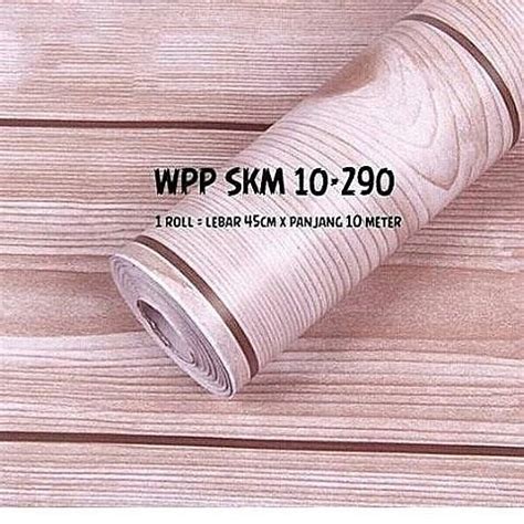 Jual SKM 10 290 WALLPAPER STICKER DINDING MURAH MOTIF KAYU VINTAGE