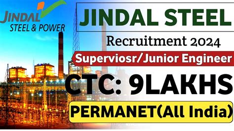 Jindal Steel Recruitment Ctc Lpa Job Vacancy