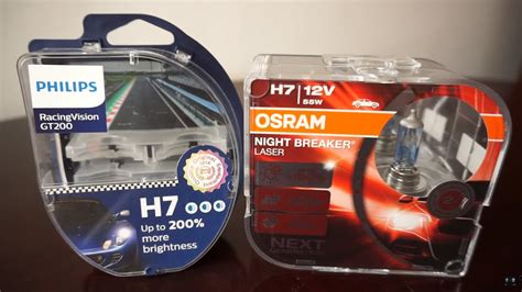 Philips RacingVision GT200 Vs OSRAM Night Breaker LASER NEXT GENERATION