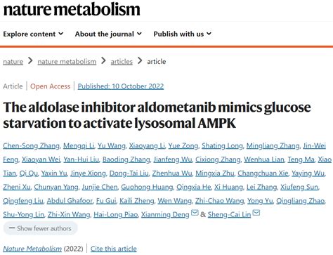 Nature Metabolism Ampk