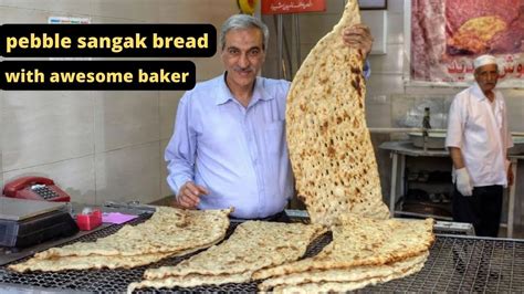 amazing pebble sangak bread all around the world| traditional sangak ...