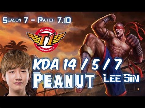 Skt T Peanut Lee Sin Vs Graves Jungle Patch Kr Ranked Youtube