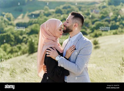 Muslim Couples Hugging