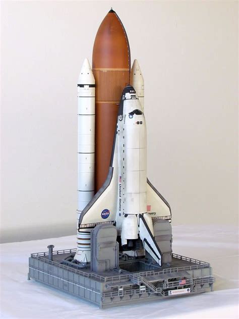 Space Shuttle Discovery With Booster Rocket Space Program Plastic