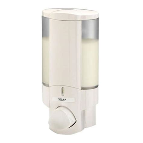 Aviva 1 Single Soap Dispenser Lockable White Clear