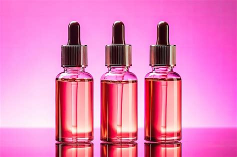 Premium Ai Image Pink Bottles Of Pink Liquid With A Pink Background