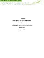 Alex Orellana S Tarea Docx Fundamentos De La Prevenci N De Riesgo