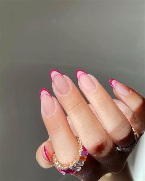 Ideas De Manicura Francesa Doble Multicolor