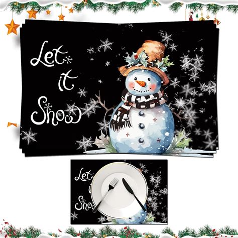 Amazon Pcs Black Snowman Let It Snow Snowflake Disposable Paper