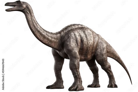 Diplodocus Dinosaur On Isolated Transparent Background Png Generative