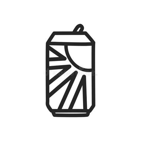 Soda Can Outline Icon Stock Vector Illustration Of Fresh