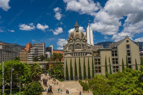 Medellín, Antioquia, Colombia - June 20, 2020. Plaza Botero and Palace ...