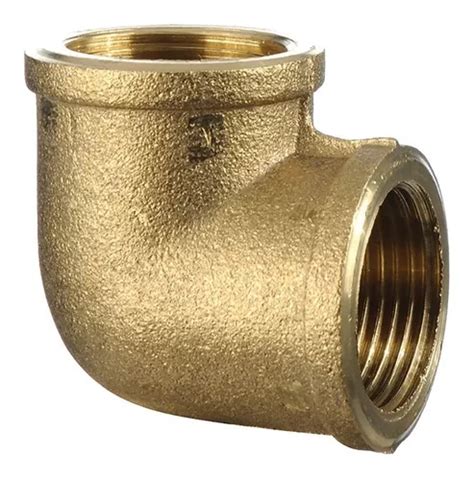 Codo De Bronce Roscado Hembra A Hembra A Agua Mercadolibre