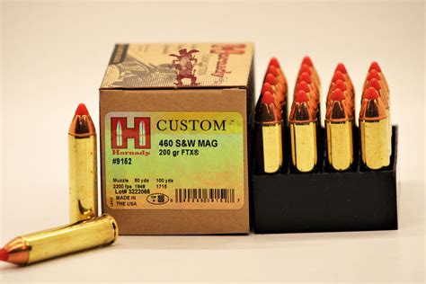 460 Magnum Hornady 460 Sandw Mag Ftx 200 Gr Custom Premium 20 Rounds