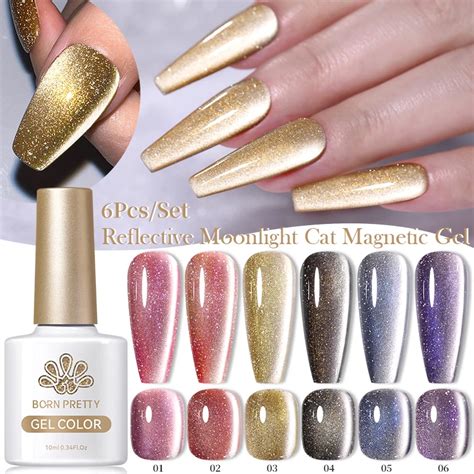 BORN PRETTY Esmalte De U As Magn Tico Reflectante Moonlight Cat Para