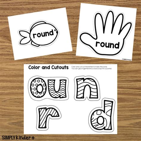 Round Sight Word Craft Activities Simply Kinder Plus