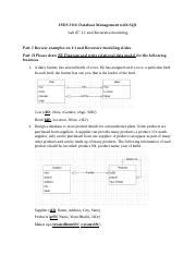 LAB7 Michael Marquette Docx ISDS 3110 Database Management With SQL