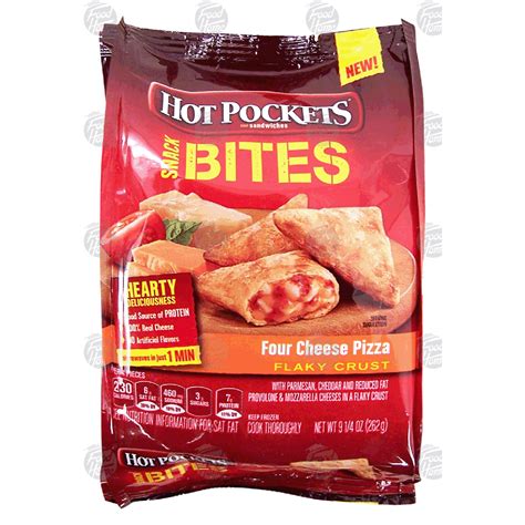 Nestle Hot Pockets Snack Bites Four Cheese Pizza Flaky Crust 925 Oz