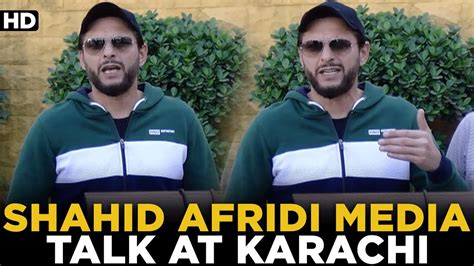 Interim Chief Selector Shahid Afridi Media Talk At National Bank