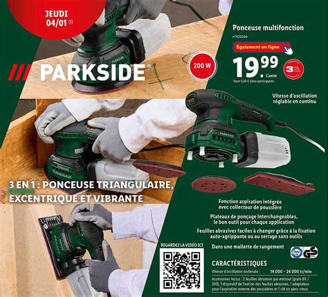 Promo Ponceuse Multifonction Parkside Chez Lidl ICatalogue Fr