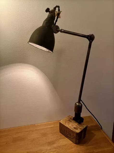 LAMPE MAZDA ANCIENNE Atelier Industriel 1950 Old French Lamp Design