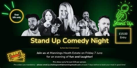 Stand Up Comedy Show In Horsham West Sussex Mannings Heath Golf Club