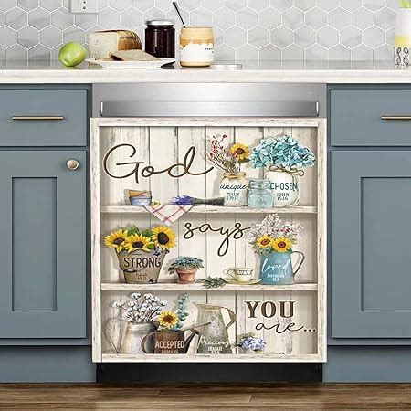 Amazon Sunflower Magnetic Dishwasher Cover Butterfly Dishwasher