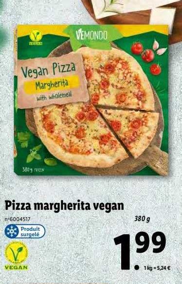 Promo Vemondo Pizza Margherita Vegan Chez Lidl ICatalogue Fr