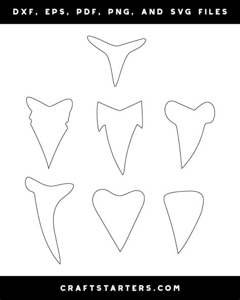 Shark Teeth Template