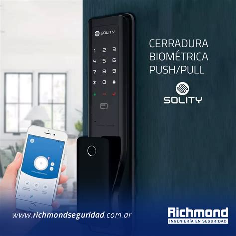 Cerradura Biom Trica Solity Push Pull Richmond Ingenier A En Seguridad