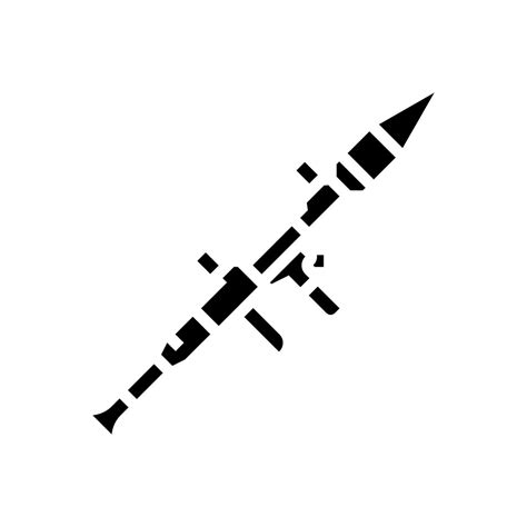 Rocket Launcher Weapon War Glyph Icon Vector Illustration