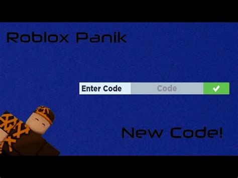 Roblox Panik New Code Update YouTube